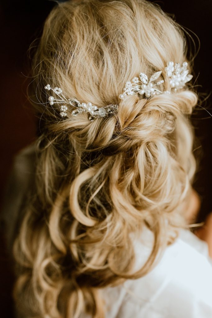 a jeweled headband lovely wedding headpiece option for a bride